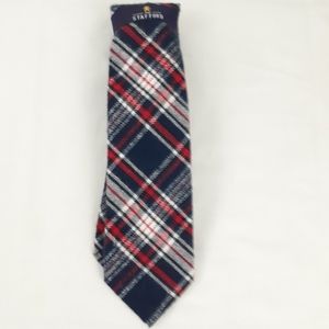 Stanford Men's Dress Plaid Designed Necktie, Red/Black, One Size